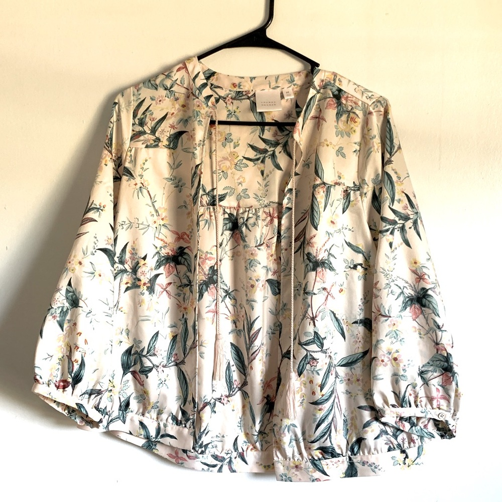 LC Lauren Conrad Floral Bomber